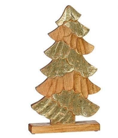 ALBERO DECORATIVO CHAMPAGNE IN LEGNO FSC 100% 24,5X6XH43 CM