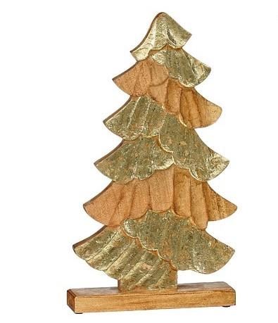ALBERO DECORATIVO CHAMPAGNE IN LEGNO FSC 100% 24,5X6XH43 CM