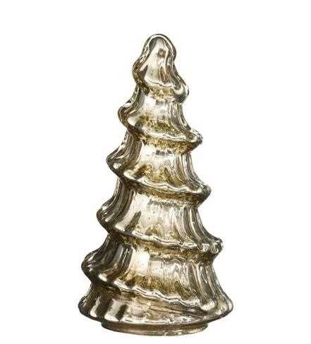 ALBERO DECORATIVO ORO IN VETRO H25XD13 CM