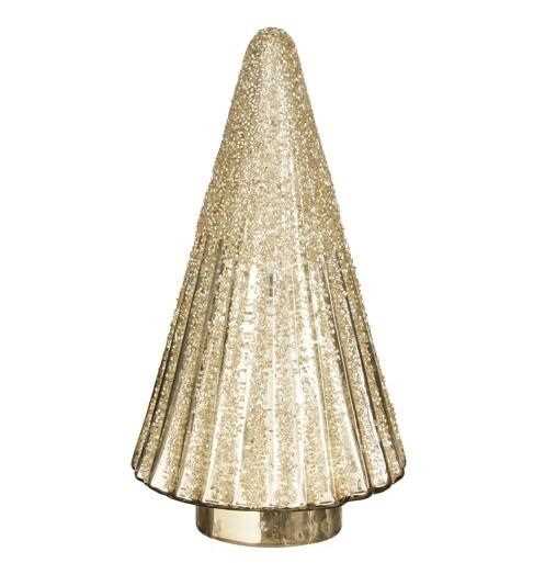 ALBERO DECORATIVO CHAMPAGNE IN VETRO H25XD12 CM