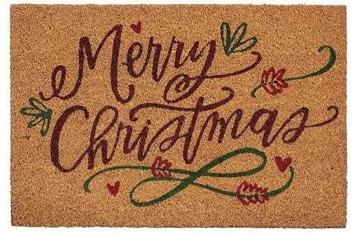ZERBINO MERRY CHRISTMAS IN COCCO 60X40XH1,5 CM