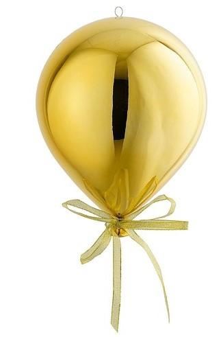 DECORO PALLONCINO ORO PSR D20 CM