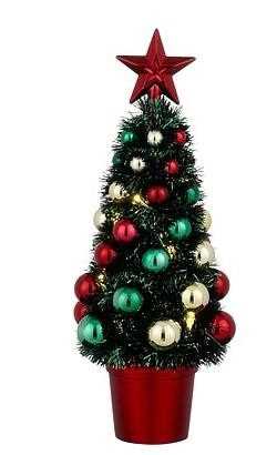 ALBERO NATALE PP VERDE 15LED A BATTERIE 29XD12 CM