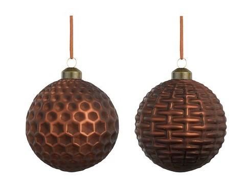 PALLINA MARRONE VETRO 2 MOD. ASS. D10 CM