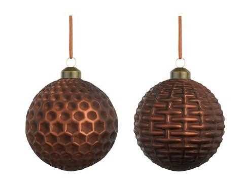 PALLINA MARRONE VETRO 2 MOD. ASS. D10 CM