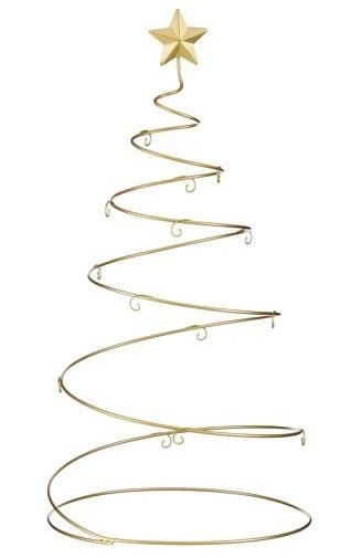 DECORO ALBERO METALLO PVC ORO CM.35X57H.