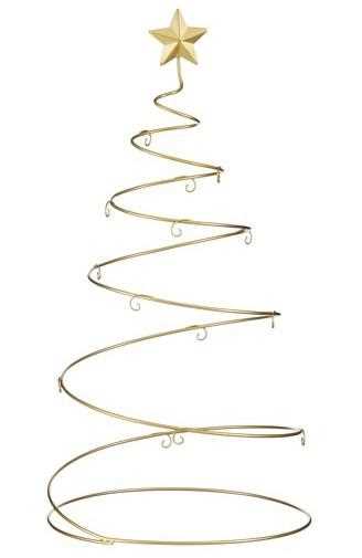 DECORO ALBERO METALLO PVC ORO CM.35X57H.