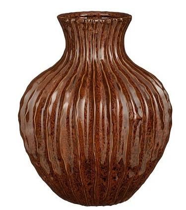 VASO BROOK MARRONE CERAMICA H32XD27,5 CM
