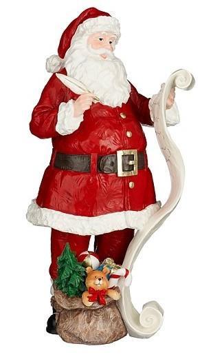 DECORO BABBO NATALE ROSSO RESINA CM.23X23,5X47,5
