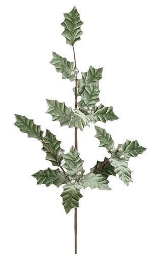 RAMO AGRIFOGLIO VERDE PVC GLITTER CM.80