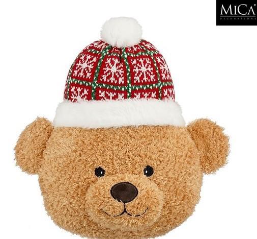 CUSCINO PELUCHE ORSO CM.25X31X14