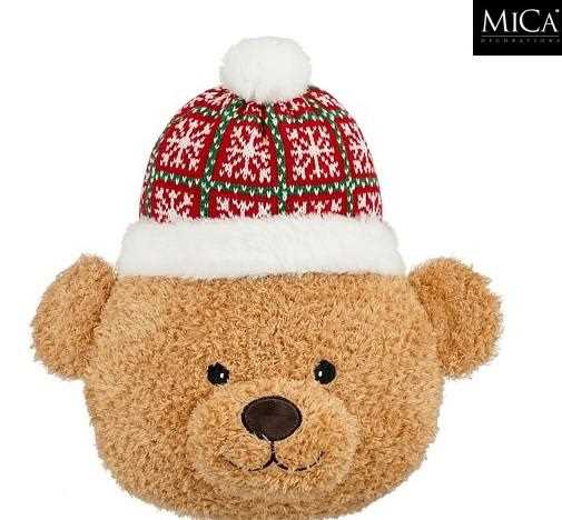 CUSCINO PELUCHE ORSO CM.25X31X14