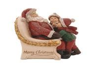 BABBO NATALE SUL DIVANO RESINA CM.14