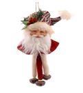 DECORO TESTA BABBO NATALE / CAMPANE PVC/TESSUTO CM.41