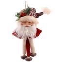 DECORO TESTA BABBO NATALE / CAMPANE PVC/TESSUTO CM.41