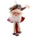 DECORO TESTA BABBO NATALE / CAMPANE PVC/TESSUTO CM.41