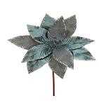 FIORE PVC/TESSUTO BLU GLITTER H.CM.30