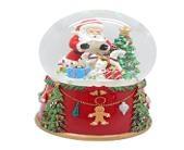 CARILLON SFERA ACQUA PVC/VETRO BABBO NATALE CM.20