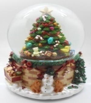 CARILLON SFERA ACQUA PVC/VETRO ALBERO  CM.21