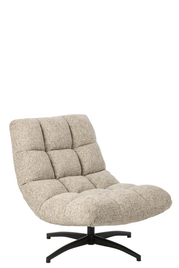 POLTRONA LOUNGE TESSUTO IMBOTTITO  ECRU (95x78x89,5cm)