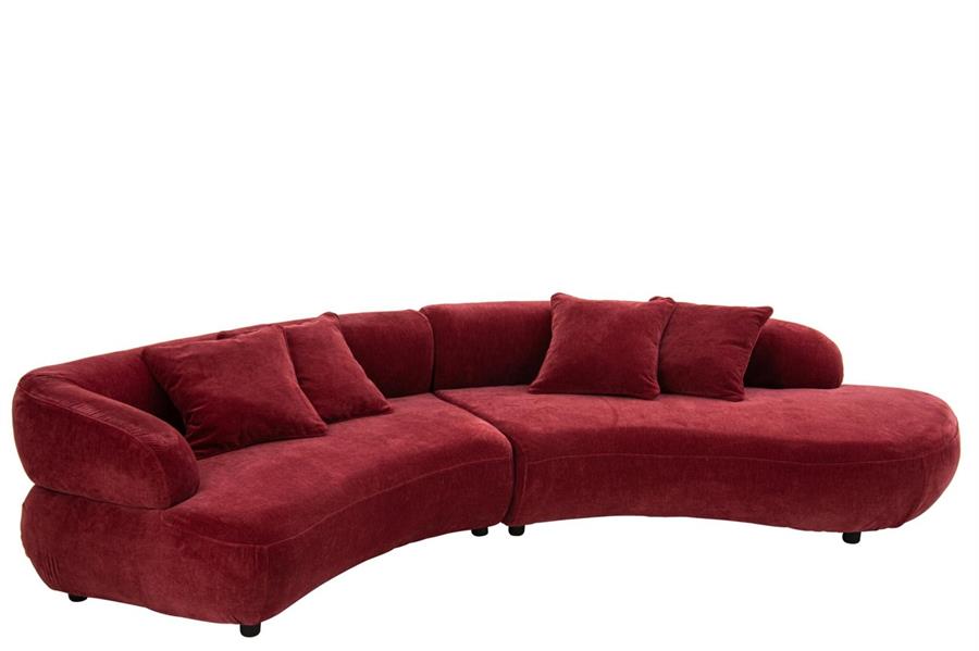 DIVANO BORDEAU 4P + 4 CUSCINI COMP/TESSUTO (320x106x73cm)
