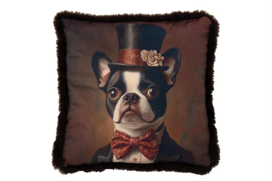 CUSCINO BULL POLIESTERI MARRONE (45x45x15cm)