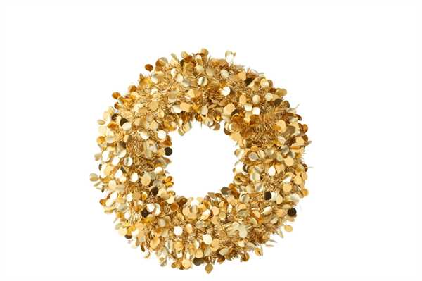 CORONA FRIZZANTE POLIESTERI ORO M (60x60x6cm)