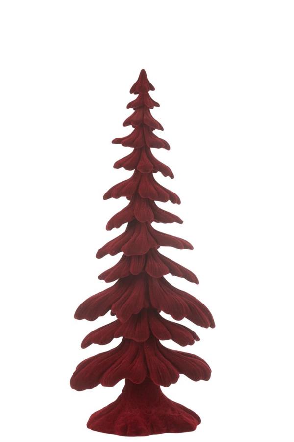 ALBERO VELLUTO RESINA ROSSO (14,5x9x36cm)