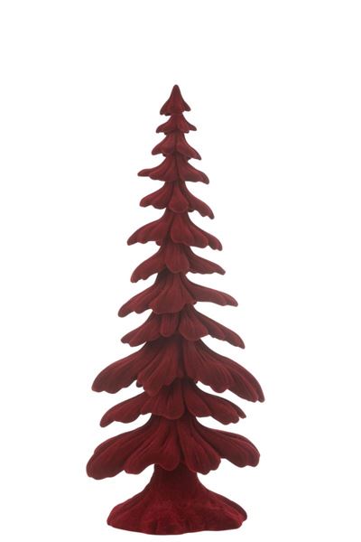 ALBERO VELLUTO RESINA ROSSO (14,5x9x36cm)