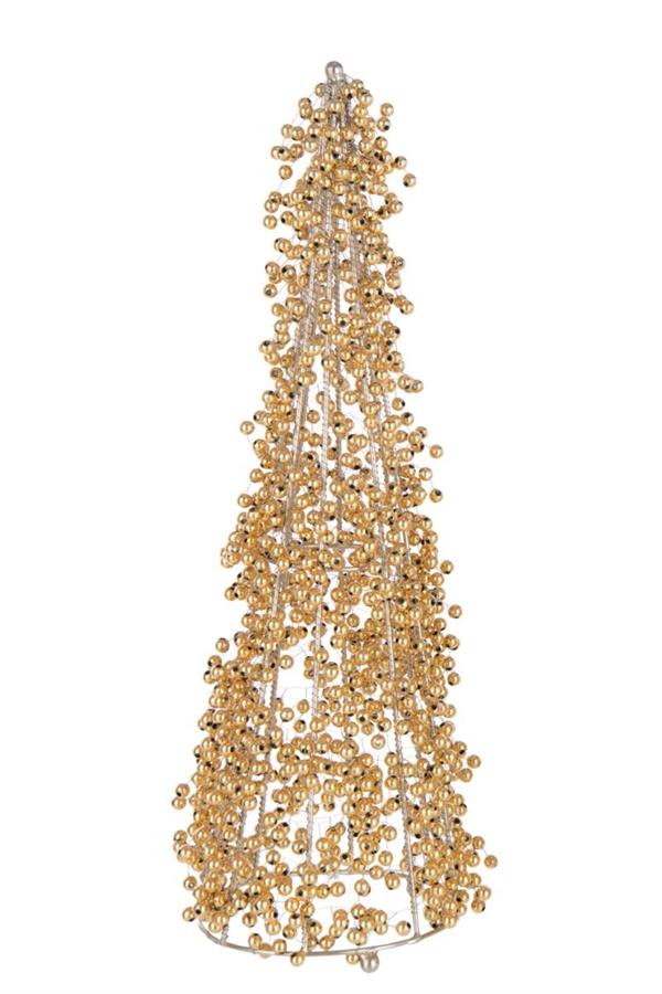 CONO PERLE ACRILICO ORO LARGE (12x12x40cm)