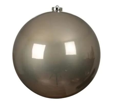 SFERA NATALE POLISTIRENE LUCIDA D.20CM SMOKEY PEARL