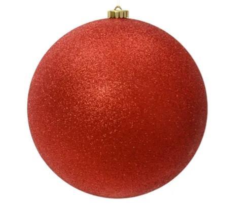 SFERA POLISTIRENE GLITTER CHRISTMAS RED  D.20CM