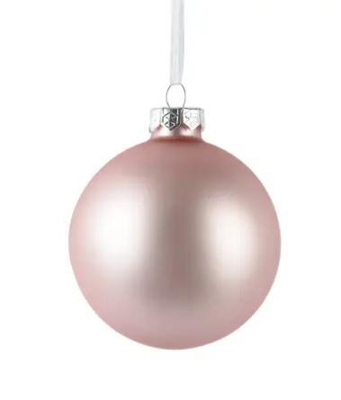 SFERA NATALE VETRO OPACA D.15CM BLUSH PINK