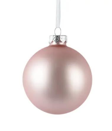 SFERA NATALE VETRO OPACA D.15CM BLUSH PINK