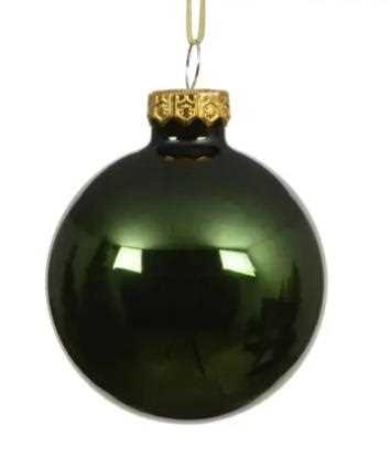 SFERA NATALE VETRO LUCIDA D.15CM PINE GREEN