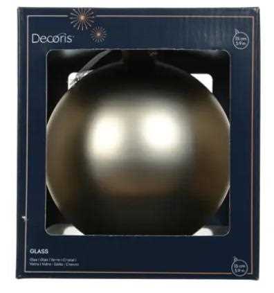SFERA NATALE VETRO OPACA D.15CM SMOKEY PEARL