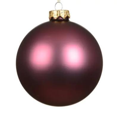 SFERA NATALE VETRO OPACA D.15CM DARK ROSE