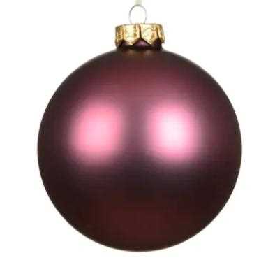 SFERA NATALE VETRO OPACA D.15CM DARK ROSE