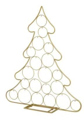 ALBERO DI NATALE STILIZATO C/GANCI ORO 81X16XH.96CM