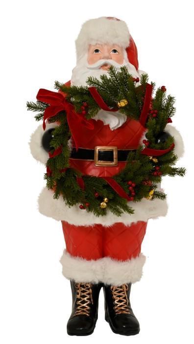 BABBO NATALE POLIMAGNESIO ROSSO 34X44.5XH.106CM