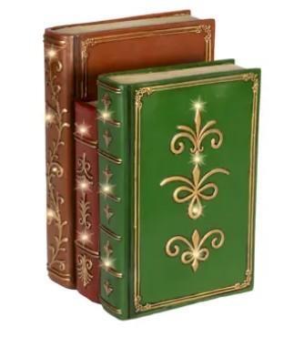 LAMPADA 3LIBRI LED L.CALDA IN POLIRESINA 15,5x18,5xH27 CM
