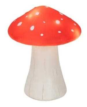 LAMPADA FUNGO ROSSO L.CALDA IN POLIRESINA 14,5X14,5XH.18 CM
