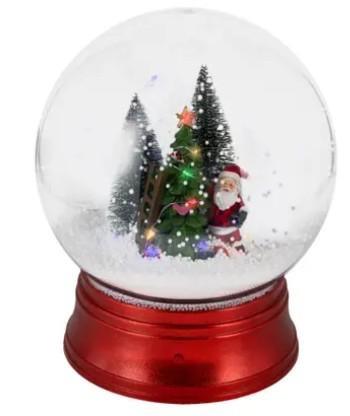 PALLA DI NEVE PVC BABBO/ALBERO D.24.5XH.30CM