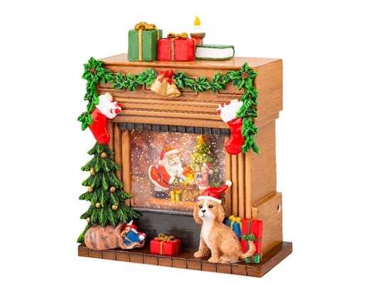 CAMINO NATALIZIO PVC CON LED A BATTERIA 9.3X19.5X23CM