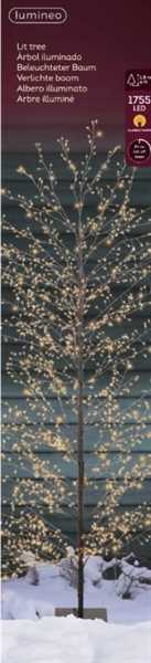ALBERO PVC NERO 1755 MICROLED L.CLASSIC CM D70XH180
