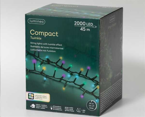 2000 LED COMPACT MULTISOFT 45MT F8 TWINKLE OUTDOOR GREEN