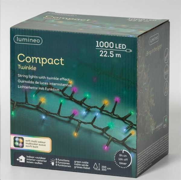 1000 LED COMPACT MULTISOFT 22,5MT 8F TWINKLE OUTDOOR GREEN/S