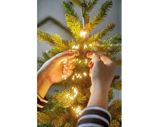 MICROLED GRAPPOLO LUCE CALDA 832LED MT2,4 FILO METALLO
