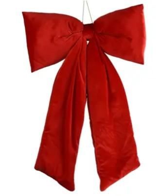 FIOCCO POLIESTERE VELLUTO  CHRISTMAS RED 9X48XH.80CM