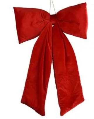 FIOCCO POLIESTERE VELLUTO  CHRISTMAS RED 9X48XH.80CM